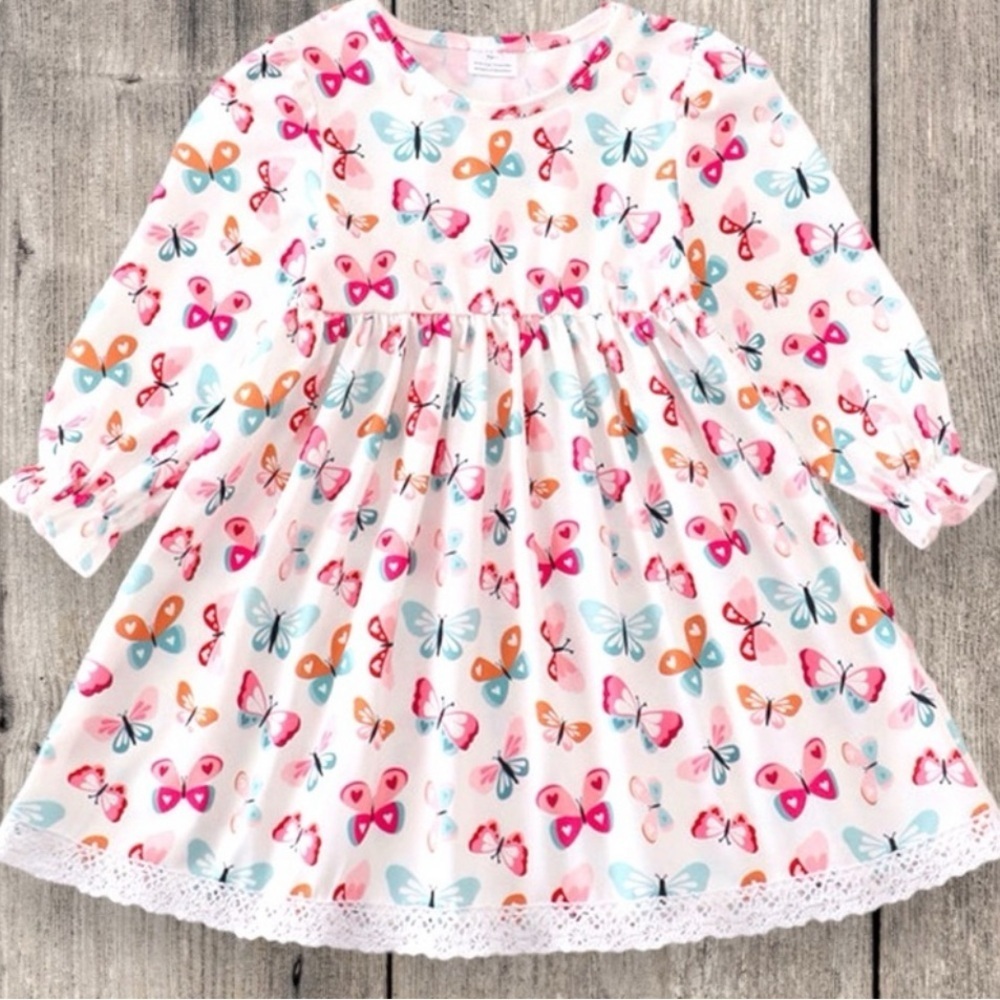 New Girls Boutique Colorful Butterfly Dress